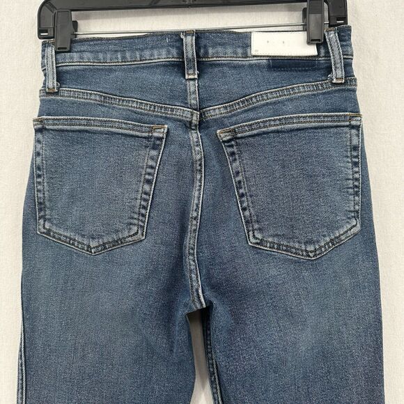 REDONE Jeans Womens 26 80s Slim Straight Blue Denim High Rise Button Fly 90s - Picture 5 of 14